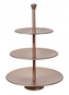 KOOPMAN, Nerezová etažérka 3 patra 25 / 20 / 16 cm, gold
