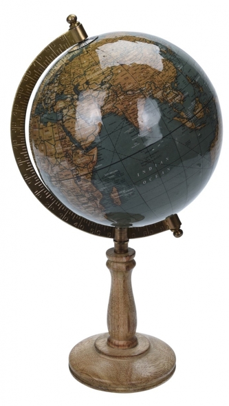 KOOPMAN, Otočný retro globus lesklý průměr 16 cm, typ č.2