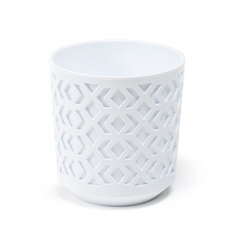 LAMELA, květináč AZTEK 250 mm, bílý