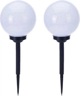 Koopman, Set 2 ks solárních LED svítilen ProGarden s koulí průměr 20 cm, výška 52 cm