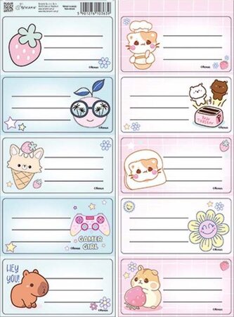 Naklejki na zeszyty pasek No name - dziewczynka