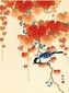 Umělecký tisk Bird and Red, Ohara Koson, 30 × 40 cm