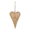 Závěsné srdce z mangového dřeva hnědé, 15x26x2cm