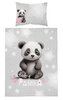 DETEXPOL Povlečení do postýlky Baby Panda šedá  Bavlna, 100/135, 40/60 cm