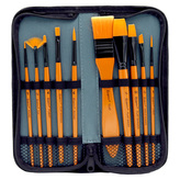 Sada štětců na vodové, kvašové a akrylové barvy (11 ks) barva kávy