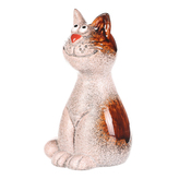 Kočka - zahradní ozdoba na plot, keramika