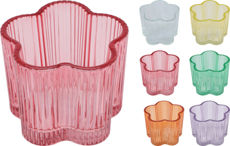 ŚWIECZNIK SZKLANY 6 WZORÓW