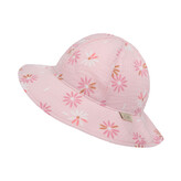 Dívčí klobouk mušelín Flower; Barva: růžová; Velikost: XL