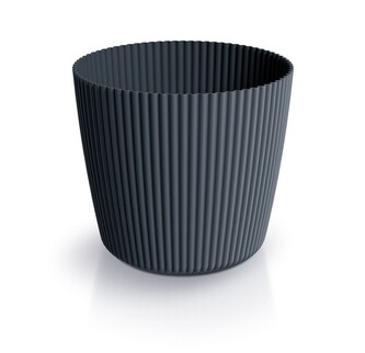 Květináč MILLA ROND antracitový, varianta 19,6 cm