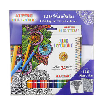 Balení 24 ks Premium tužek Color Experience +120 ks omalovánek Mandalas