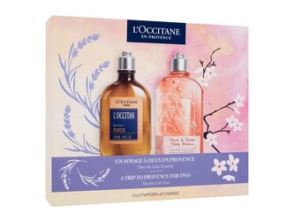 L'Occitane A Trip To Provence For Two sprchový gel L'Occitan Shower Gel 250 ml + sprchový gel Chery Blossom Bath & Shower Gel 250 ml
