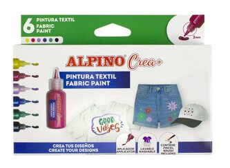 Alpino Crea+ barvy na textil 6ks