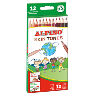 Alpino Balení 12 bar. tužek tělových barev