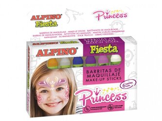 Alpino barevné tužky na obličej - 6ks PRINCESS