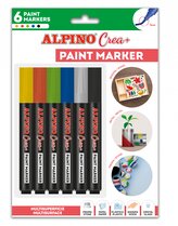 Alpino Crea+ Marker 6ks různé barvy