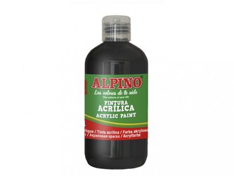 Láhev akrylové barvy do školy 250ml. černá