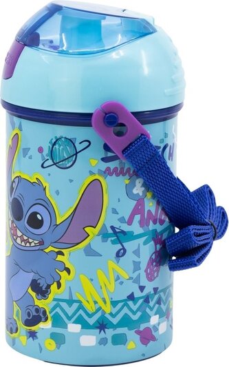STOR Láhev na pití s popruhem Stitch 450 ml