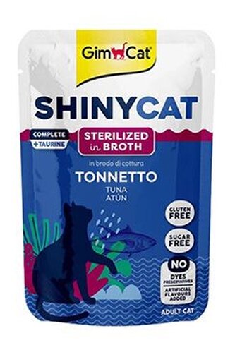 Gimcat ShinyCat kapsa tuňák ve vývaru Sterilized 70g