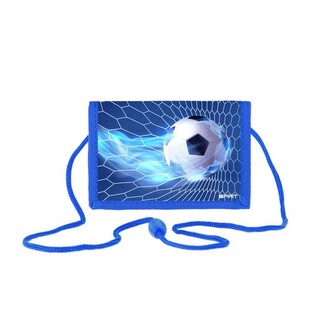 Dětská peněženka se šňůrkou - Football Blue