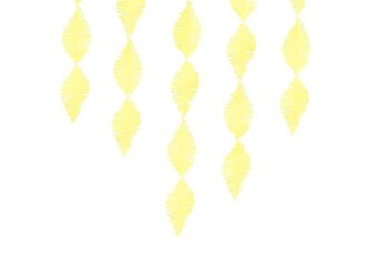 Girlanda z krepy Frędzle żółta 3m