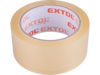 EXTOL PREMIUM páska lepicí tichá, transparentní, 48mm x 66m tl.0,046mm, PP/akryl lepidlo