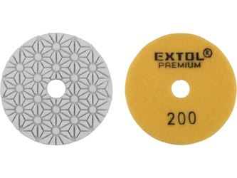 EXTOL PREMIUM kotouč diamantový leštící na obklady, O100mm, P200, suchý zip