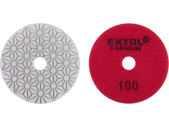 EXTOL PREMIUM kotouč diamantový leštící na obklady, O100mm, P100, suchý zip