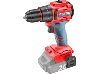 EXTOL PREMIUM vrtací šroubovák aku s příklepem SHARE20V, BRUSHLESS, bez baterie a nabíječky