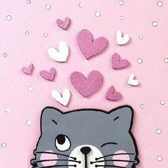 Zestaw kreatywny 3D Kotek 18x18cm