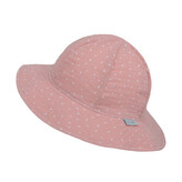 Dívčí klobouk mušelín Cameo pink DOT; Barva: růžová; Velikost: L