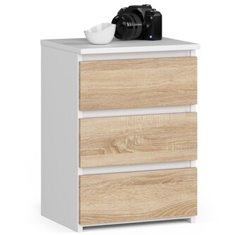 Komoda CL3 40 cm bílá/dub sonoma