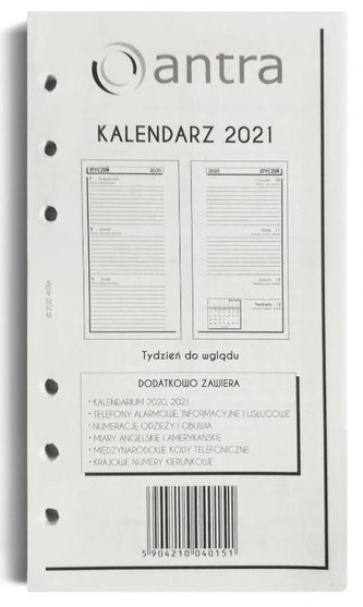 Kalendarz 2021 Wkład ST TDW ANTRA