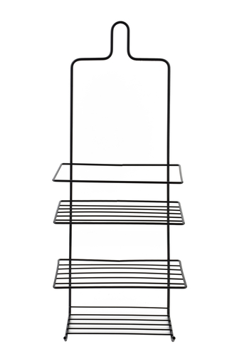 CARL BLACK Półka łazienkowa 3 półki, 2wieszaki 18,5x10x47,5cm