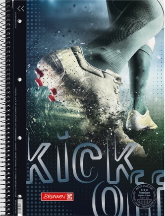 Blok A4 Fotbal 80 listů, spirálový, čtverečkovaný