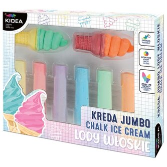 Kreda jumbo lody włoskie 8 elementów KIDEA