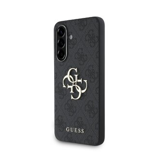 Guess PU 4G Metal Logo Zadní Kryt pro Samsung Galaxy A56 Grey