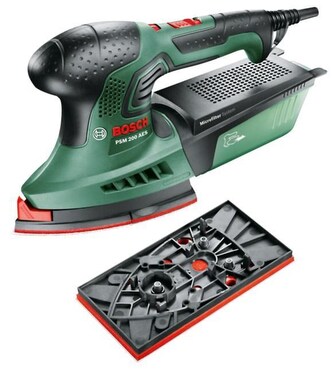 Bosch PSM 200 AES multibruska, 200 W, 6000 – 26.000 kmitů/min, pravoúhlá brusná plocha 164 cm2