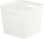 Úložný box RATTAN 'Y' STYLE - Square krémový