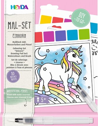 10 omalovánek - maluj vodou jednorožce