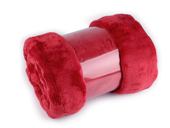 Deka bubble fleece 150x200 cm - 1 ks - 7 červená