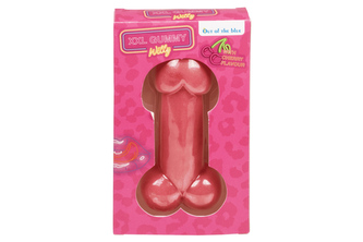 XXL želé penis - třešňový bonbón ve tvaru penisu, 150 g