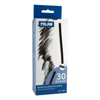 MILAN (Spain) Uhly přírodní MILAN kulaté průměr 6-8 mm 30 kusů