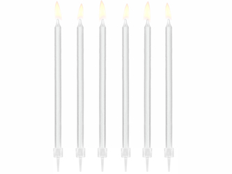 PARTYDECO Svíčky dortové bílé 12 ks