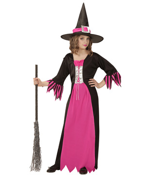 Widmann Kostým růžovočerná čarodějnice velikost 158