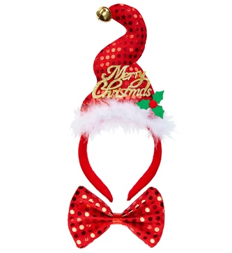 Widmann Mini Santa čepička s motýlkem a rolničkou