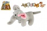 Zvířátko safari/ZOO plyš 10-15cm 4 druhy 12ks v boxu 3m+