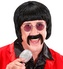 Widmann Pánská krátká černá paruka s knírem a brýlemi