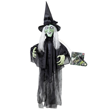 Widmann Čarodějnice pohyblivá dekorace 60 cm