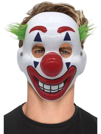 Smiffys Maska klaun s vlásky PVC