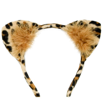 Widmann Uši leopard s chloupky na čelence